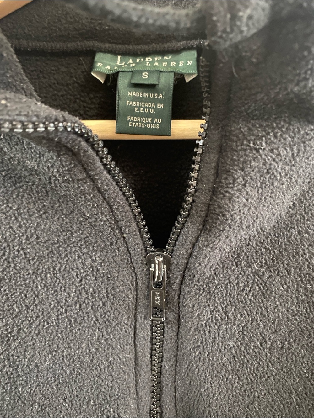 LRL WMNS S Black QuarterZip Fleece Pullover Vintage Y2K 90’s - Picture 5 of 9